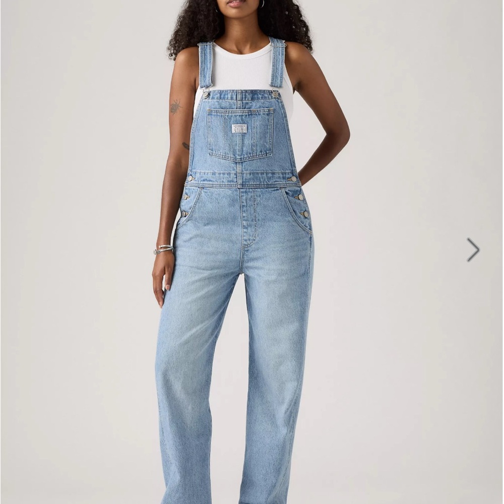 Levi's Blue Denim Overalls Relaxed Fit